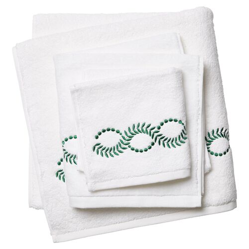 Wheat Towel Set, White/Green~P77344021
