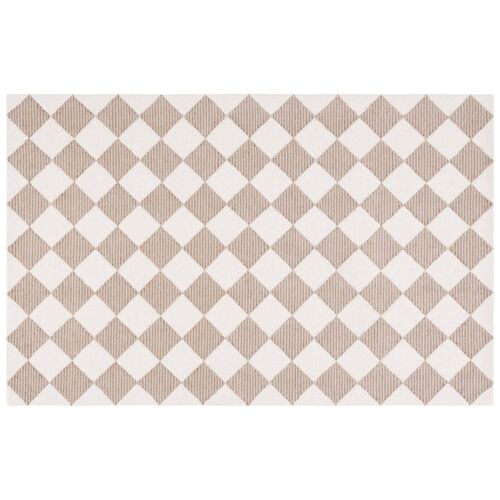 Diamond Tufted Rug, Natural/Beige