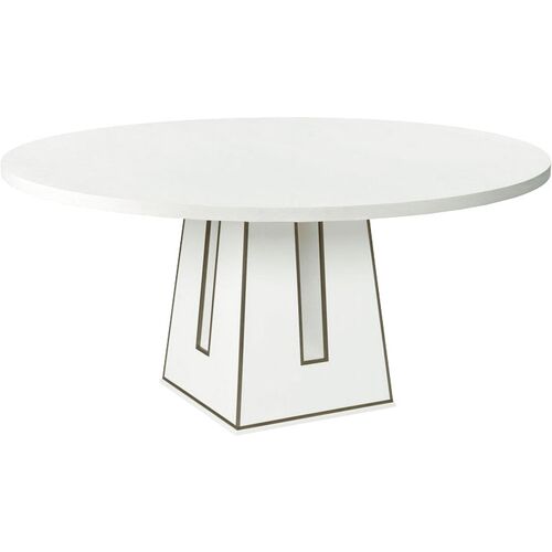 Avery 64" Round Dining Table, Alabaster~P77654565