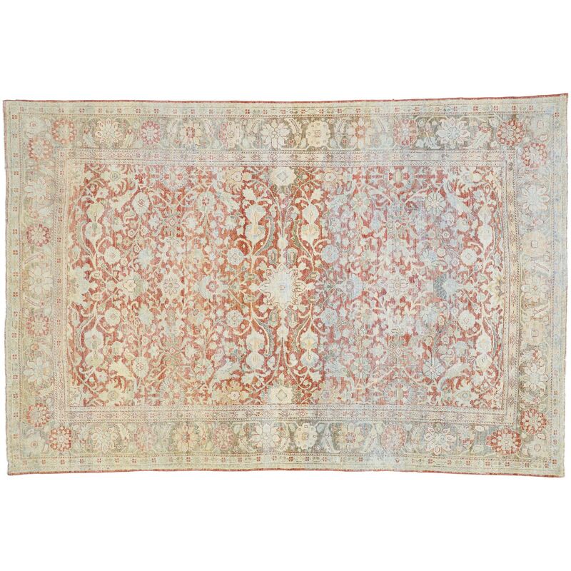 Antique Persian Mahal Rug, 7'x10'6