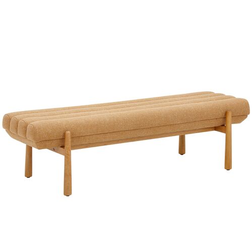 Ruby Linen Bench, Sunflower Yellow