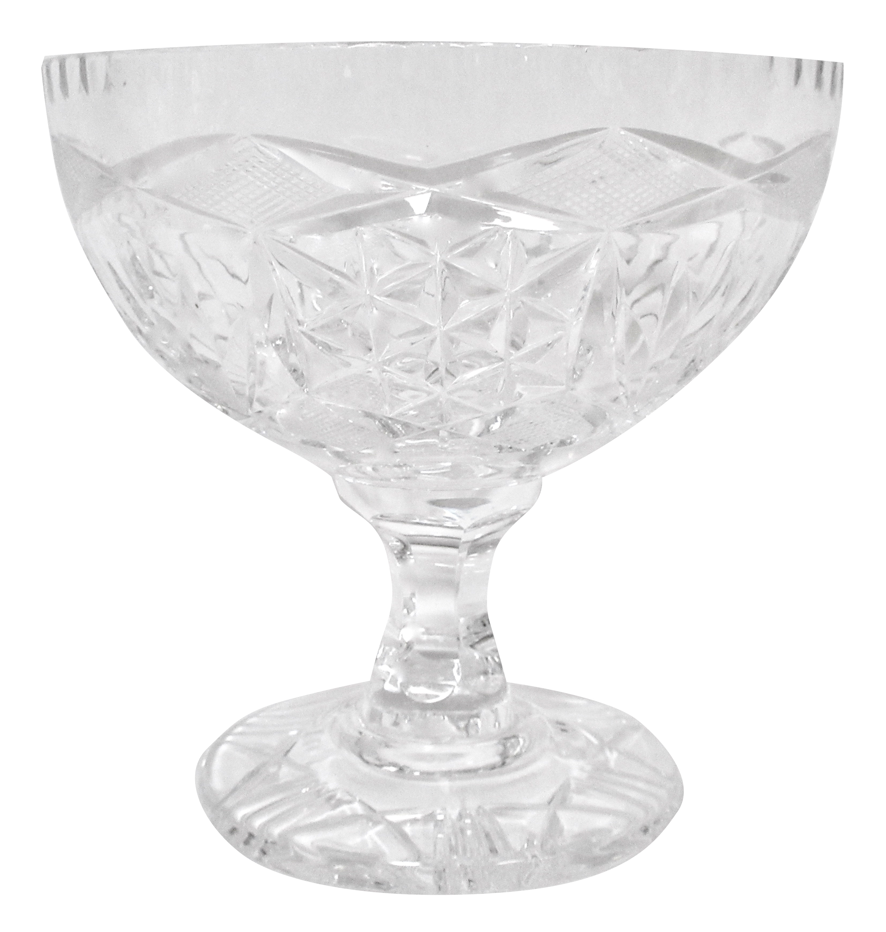 1920s Cut Crystal Pedestal Bowl~P77622301