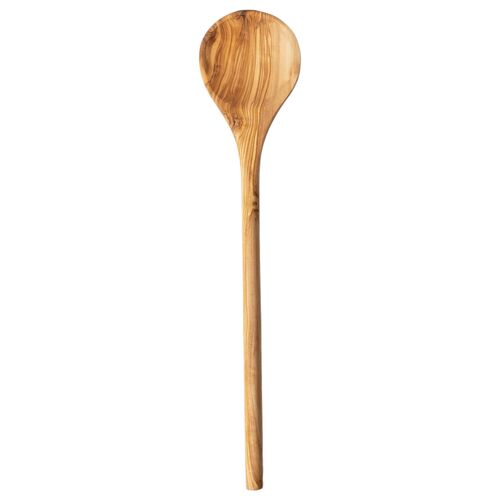 Gharyan Stoneware, Round Olive Wood Cooking Spoon