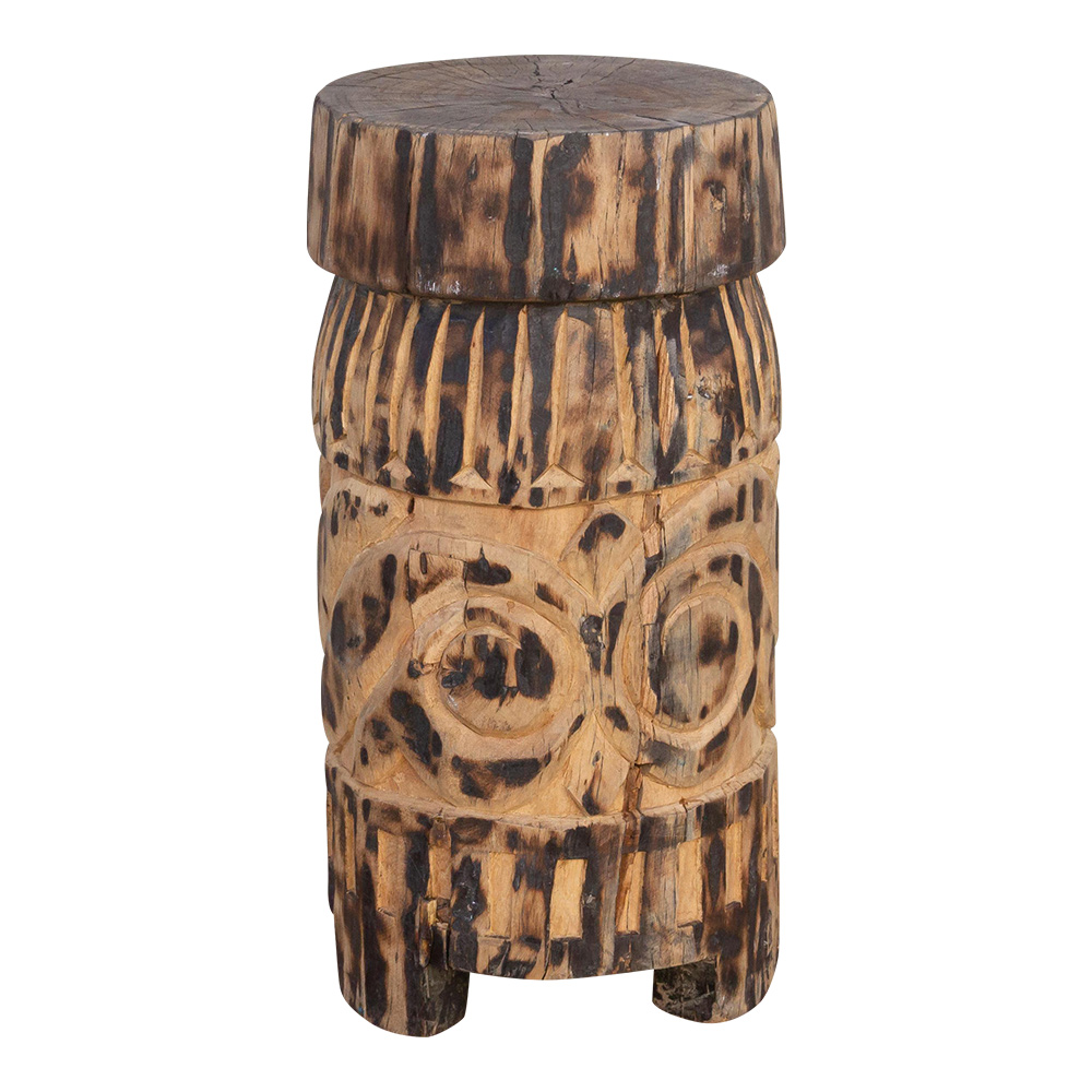 Naga Carved Tribal End Table~P77665262