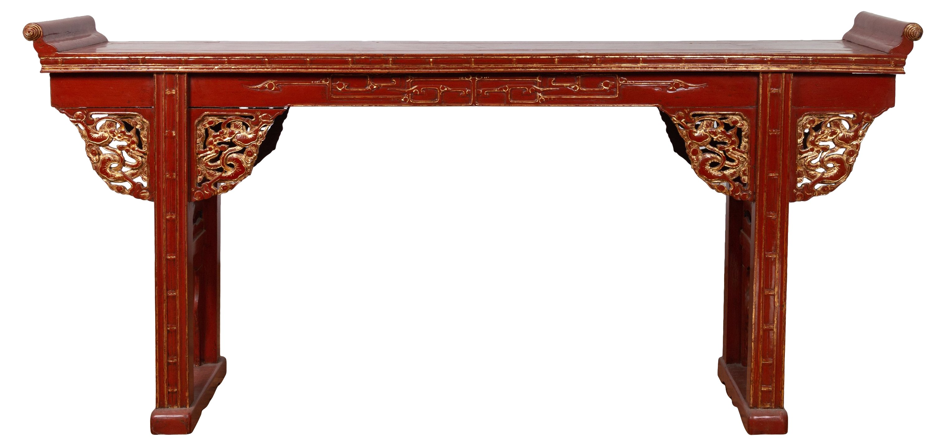 Chinese Red Lacquered Console Table~P77555644