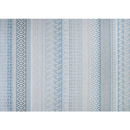 Palm Beach Outdoor Rug, Surf/Ivory
