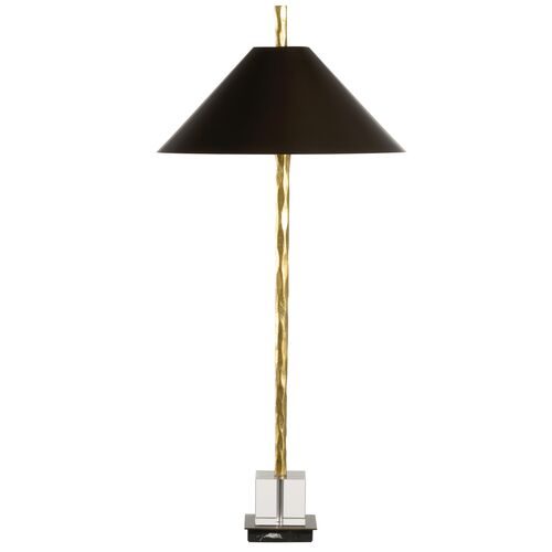 Davis Hammered Table Lamp, Gold/Black