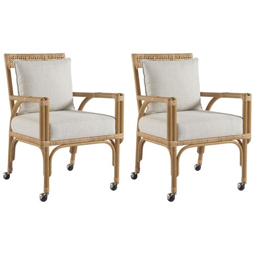 S/2 Sarasota Side Chairs, Natural~P77529534