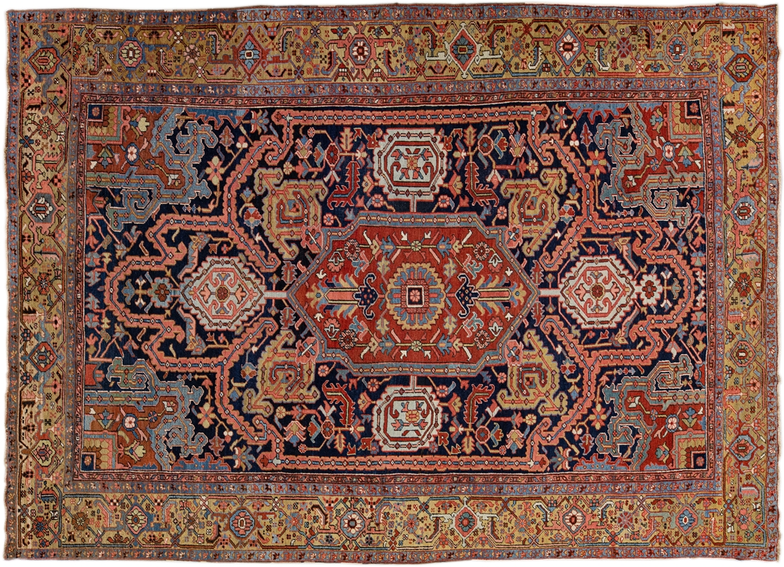 Antique Persian Heriz Rug~P77663727