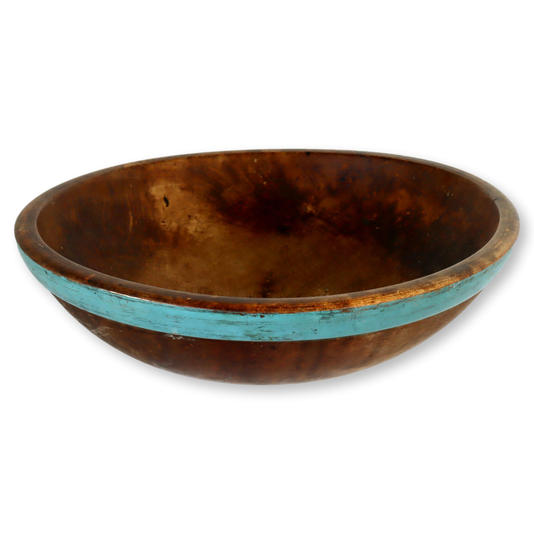 Antique American Blue Banded Dough Bowl~P77672399