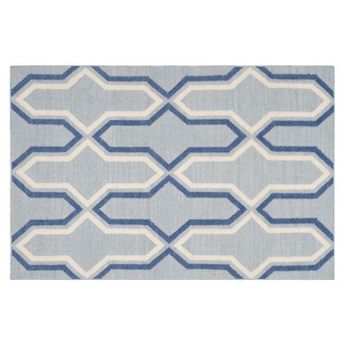 Celeste Dhurrie Rug, Blue