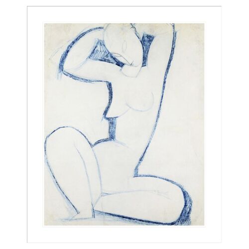 Blue Caryatid II by Amedeo Modigliani Framed Print Blue Caryatid II by Amedeo Modigliani Framed Print