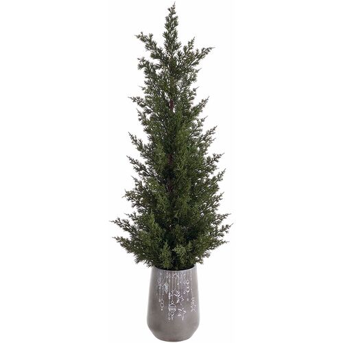 38" Juniper Tree in Cement Pot 38" Juniper Tree in Cement Pot