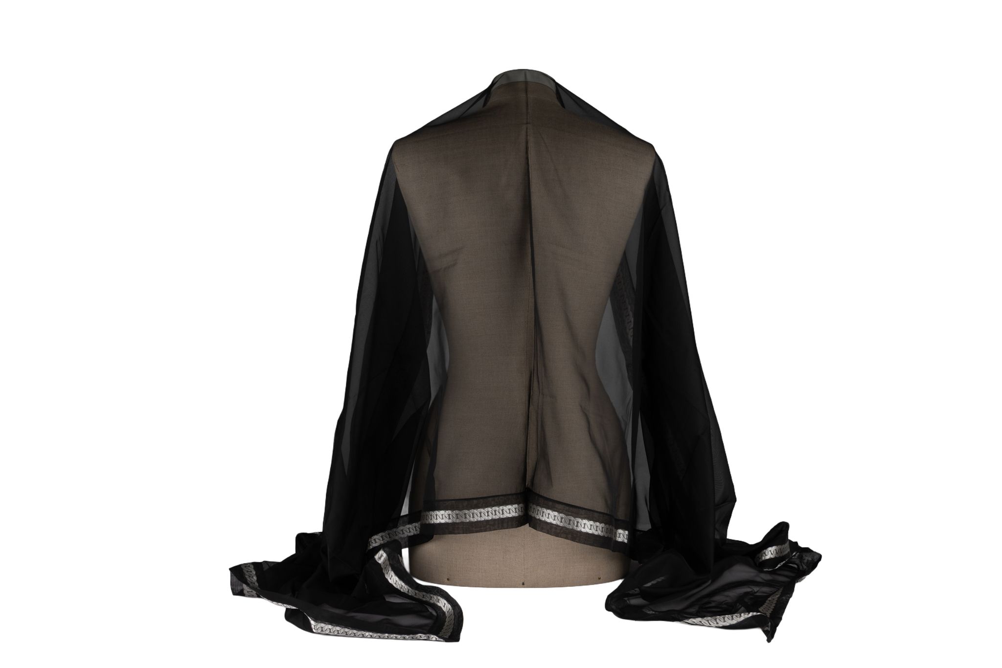 Chanel New Black CC Silk Chiffon Shawl~P77735785