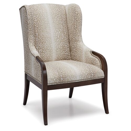 Anne Wingback Chair, Natural Fawn~P77529936