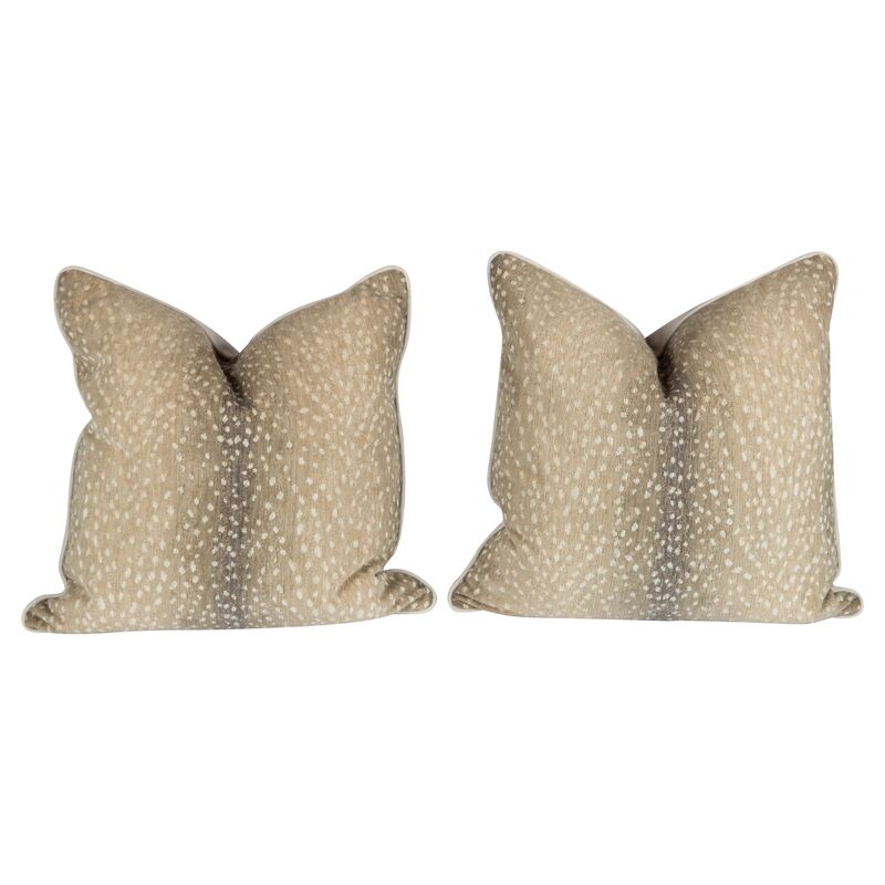 Stone Antelope Pillows, Pair