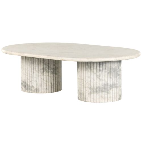 Milan Fluted Marble Coffee Table