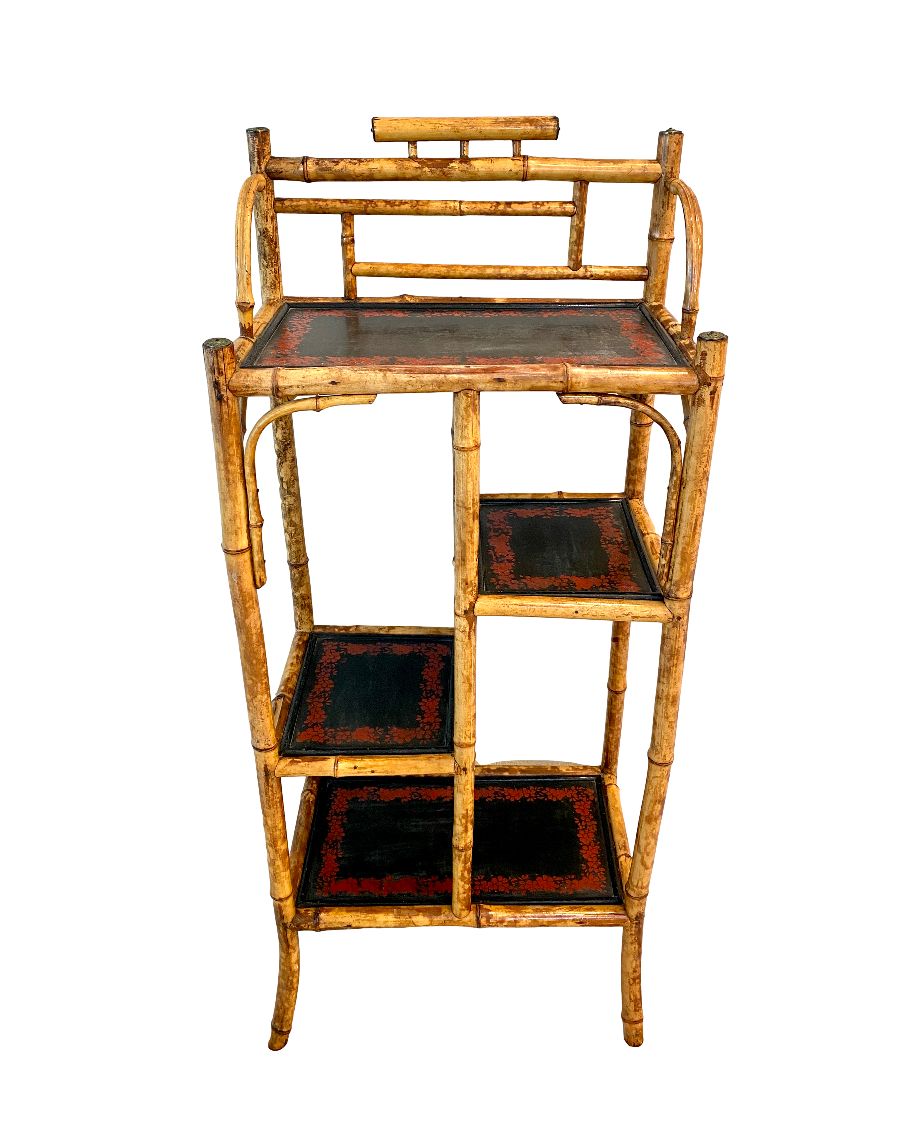 English Tortoiseshell Bamboo Etagere~P77737368