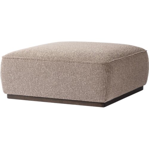 Janessa Square Ottoman, Textured Barrow Taupe