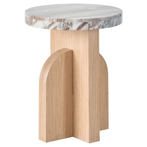 Avani Marble Accent Table, Natural