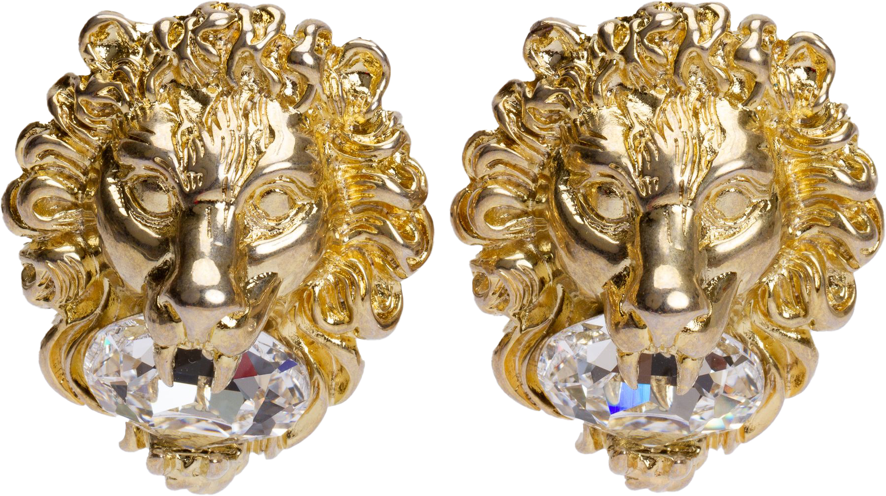 Gucci Oversize Gold Lion Clip Earrings~P77661034