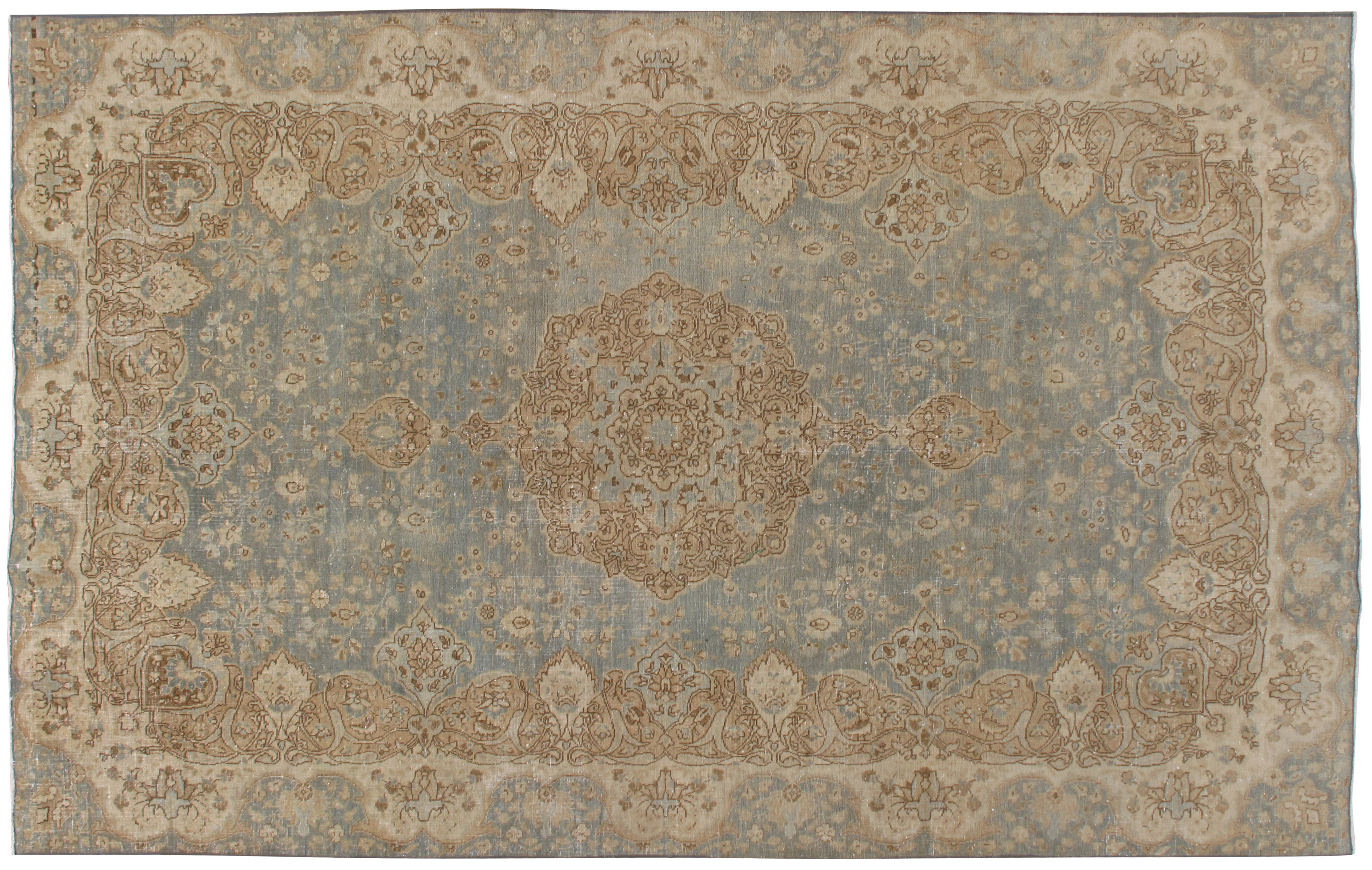 Subdued Distressed Tabriz Rug, 6'5 X 10'2~P77714124
