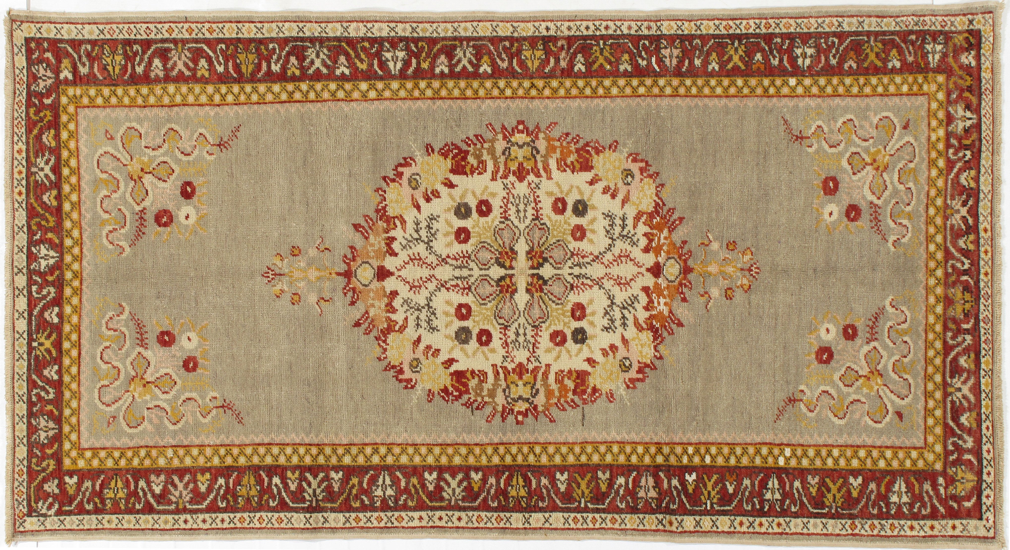Oushak Hand-Knotted Rug - 3'5" X 6'7"~P77628505