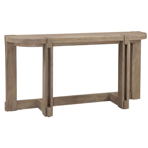 Ocean Console Table, Natural Gray Mindi