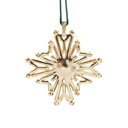 Baguette Snowflake Hanging Ornament, Gold~P77632490
