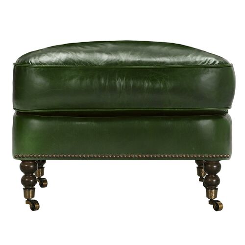 Margot Leather Ottoman