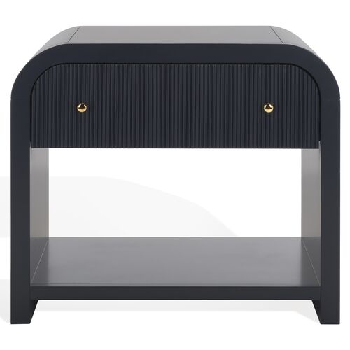 Lanie 1-Drawer Curved Nightstand