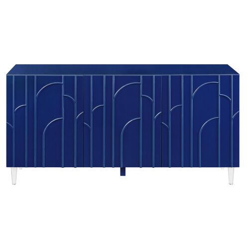 Sonia Deco Lacquer Sideboard/Buffet, Blue ~P111113980