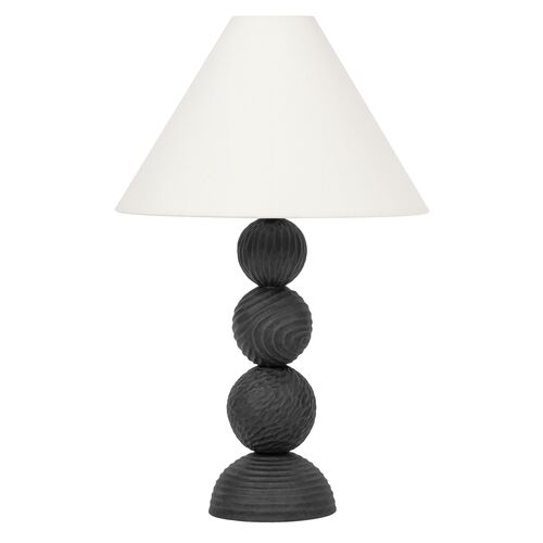 Miela 30" Table Lamp, Forged Iron/Ceramic Black Motif Miela 30" Table Lamp, Forged Iron/Ceramic Black Motif