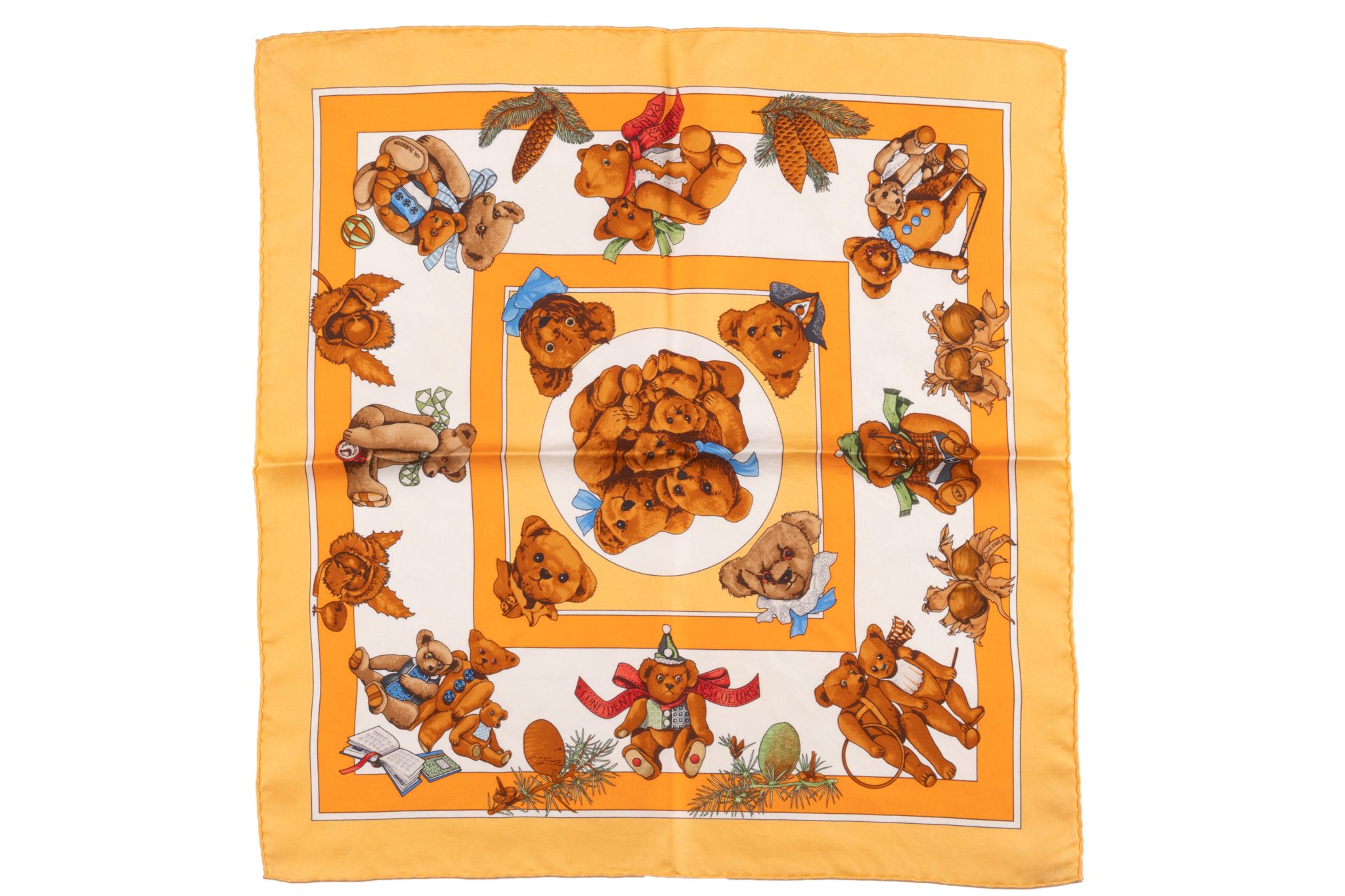 Hermès "Confidents des Coeur" Silk Scarf~P77732575