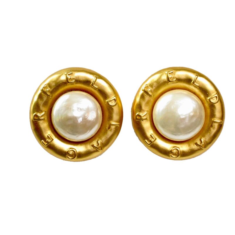 Karl Lagerfeld Baroque Pearl Earrings