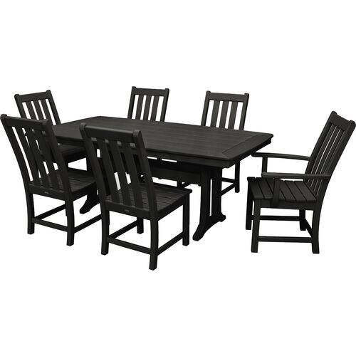 Goodwin Outdoor 7-Pc Dining Set, Black~P77651129