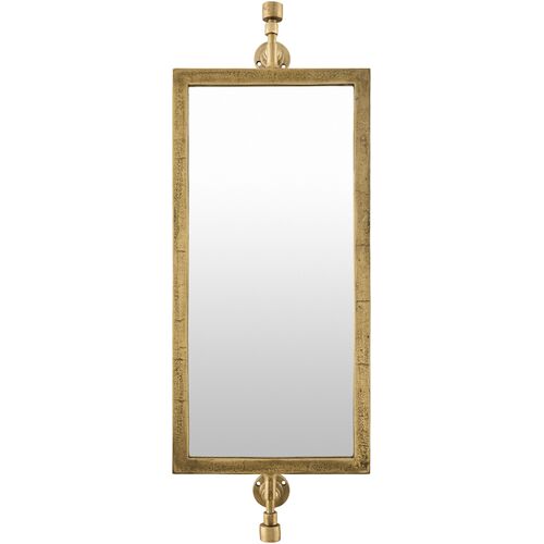 Zivan Rectangle Wall Mirror, Gold