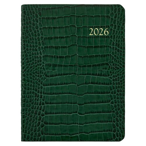 2026 Datebook Desk Diary, Crocodile 2026 Datebook Desk Diary, Crocodile