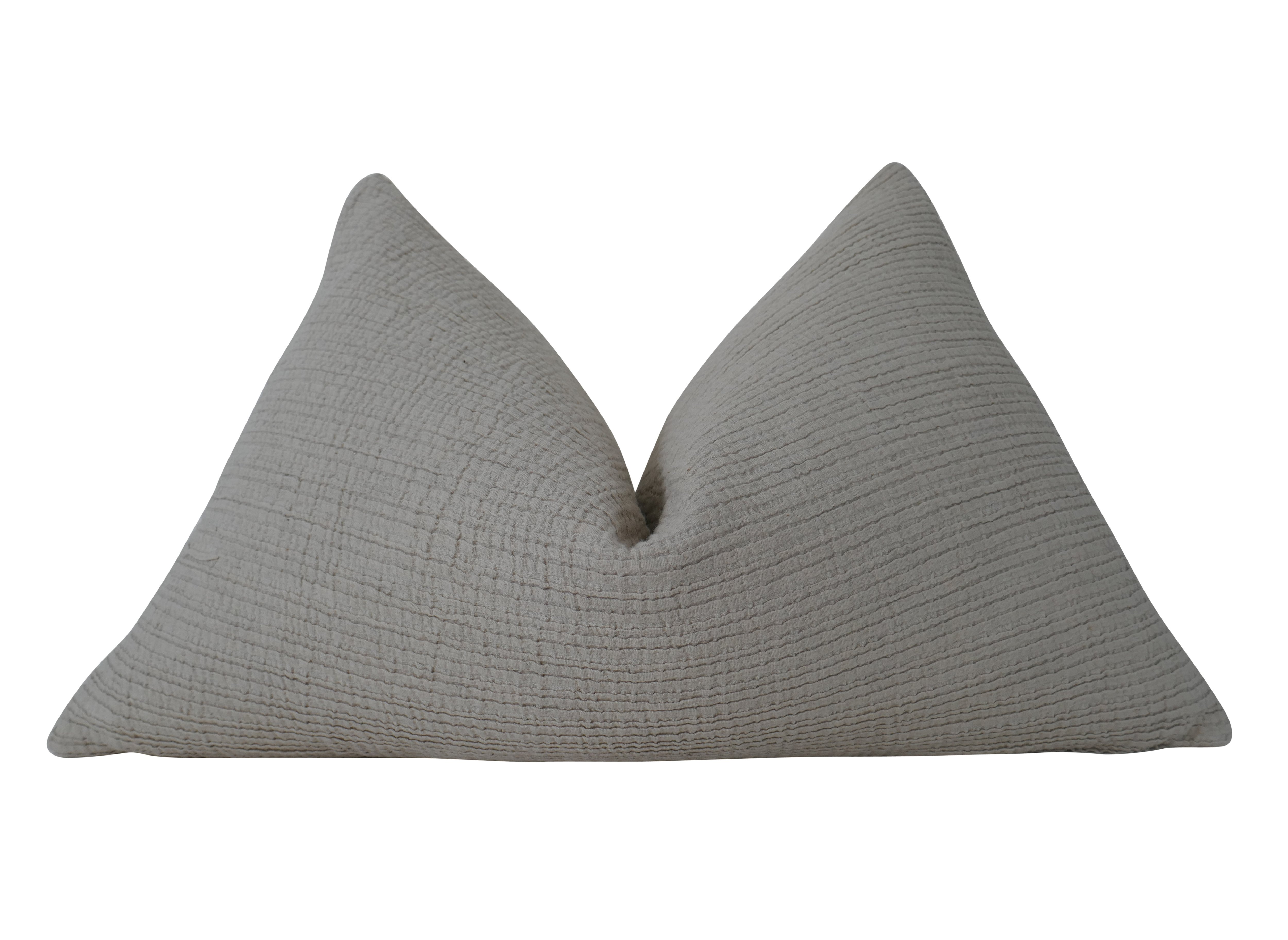 Sand Pleated Organic Cotton Pillow~P77612080