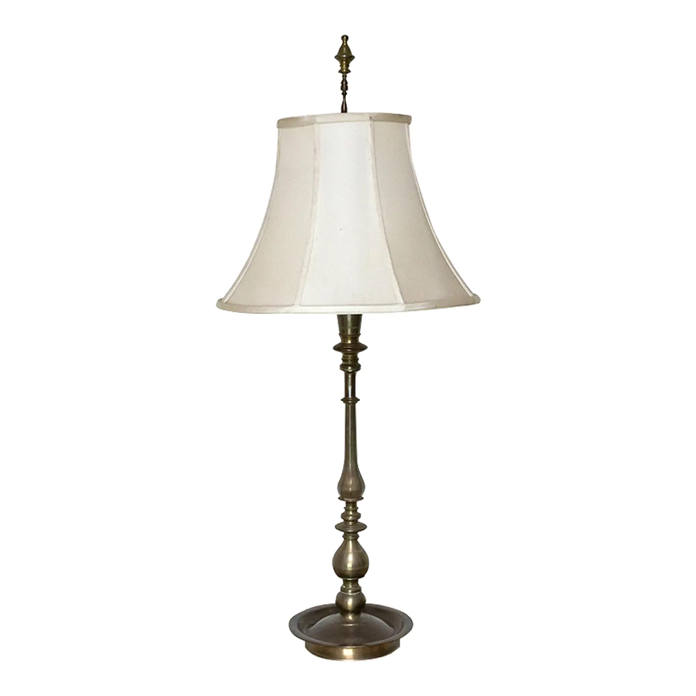 Radiant Antique Turned Brass Lamp~P77718664