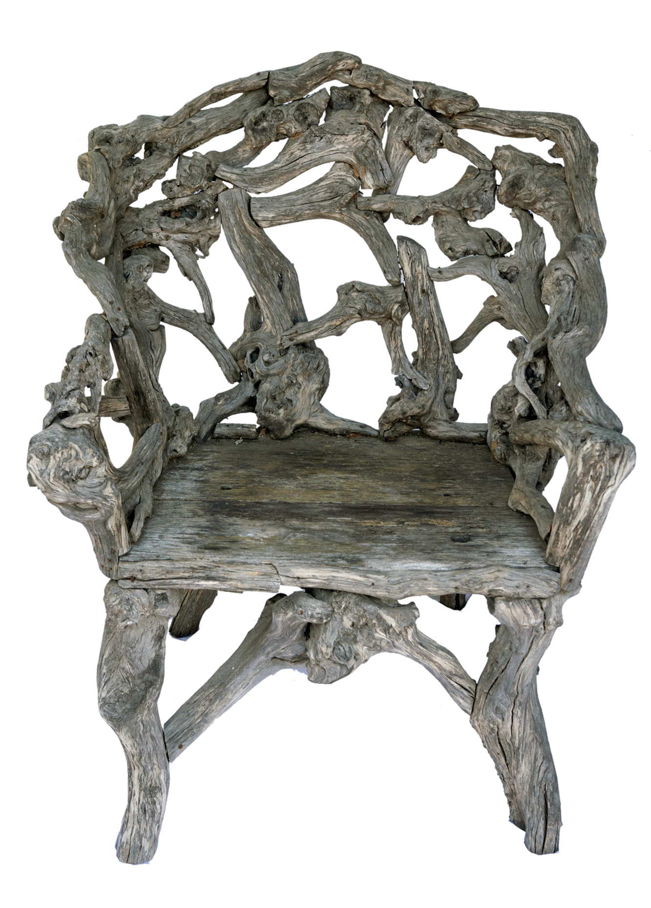 King Handmade Drift Wood Chair~P77658789