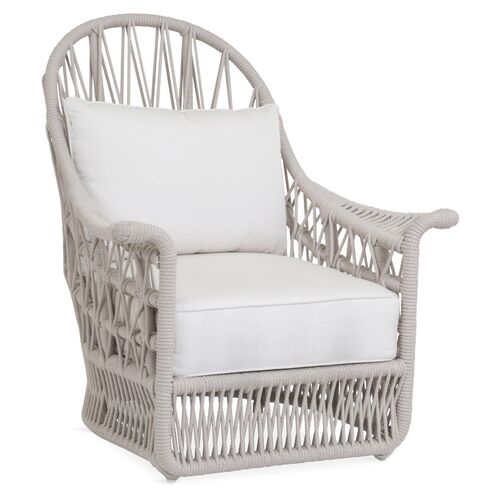Farah Outdoor Wing Chair, Flax Rope~P77567551