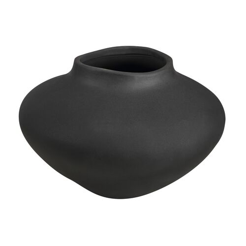 Cipher Ceramic Vase, Black Cipher Ceramic Vase, Black