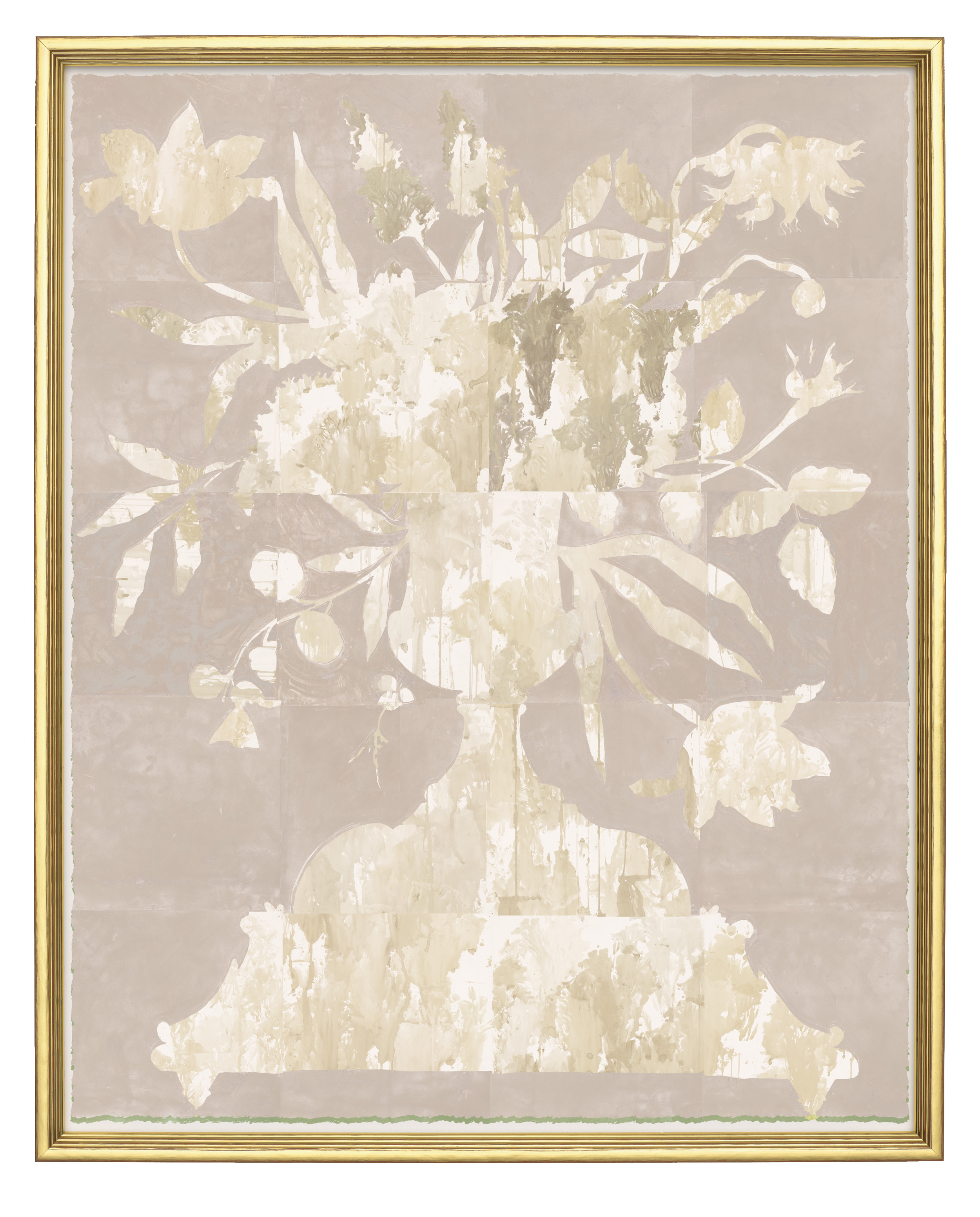 Dutch Vase Pleated Artwork, Sage