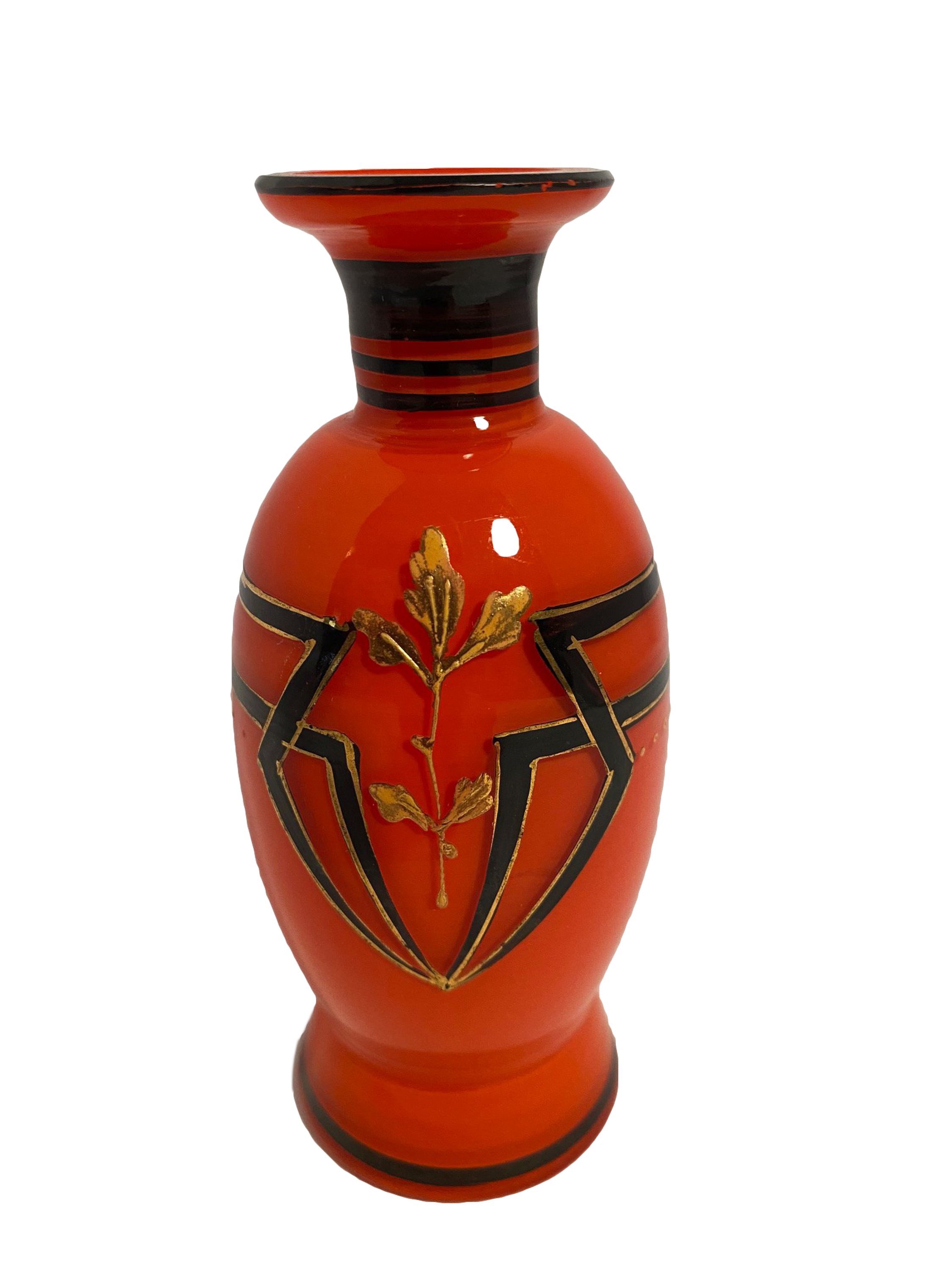 Cased Glass Art Deco Vase~P77610710