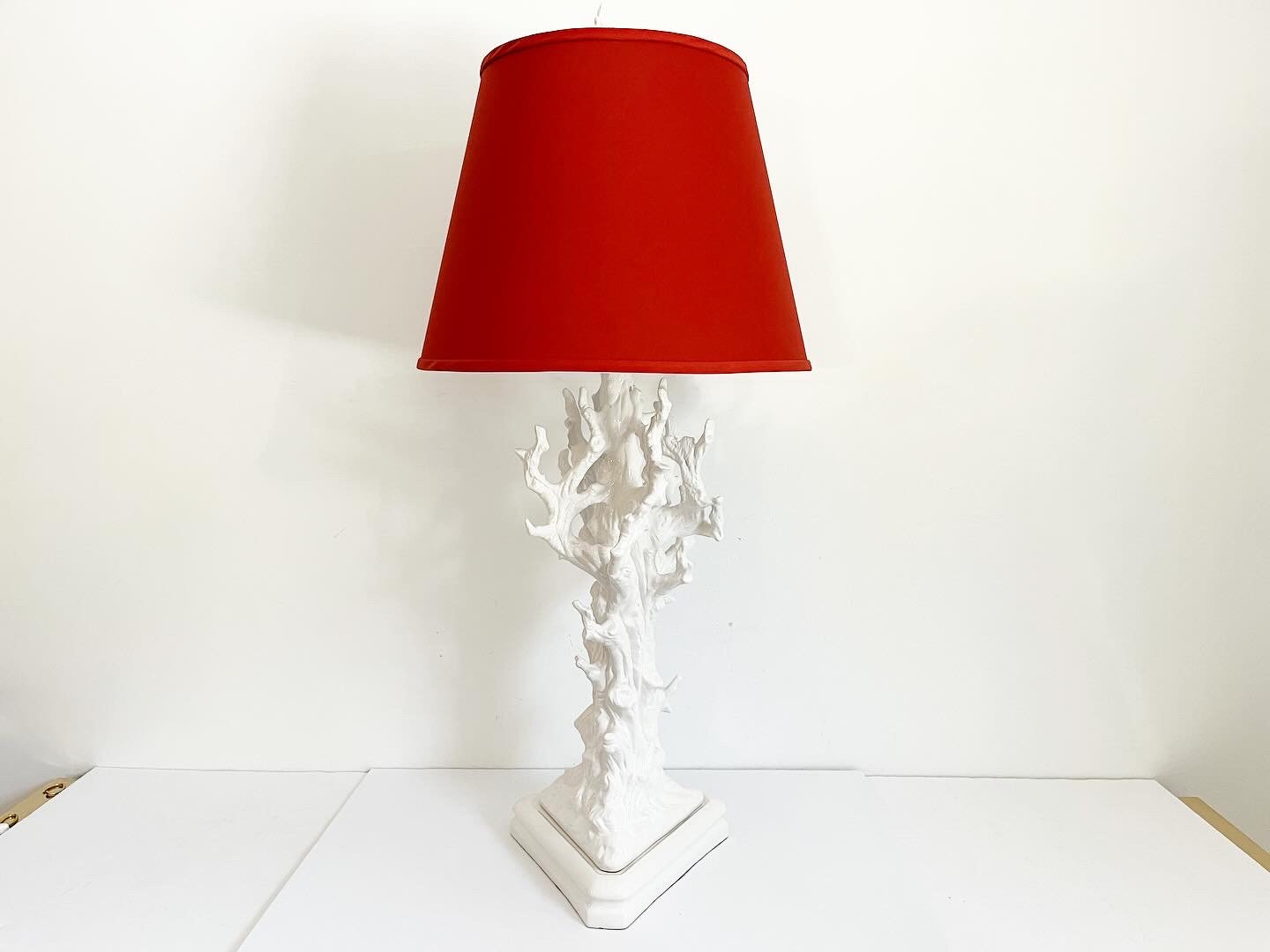 Italian Coral Branch Lamp w/Shade~P77686837