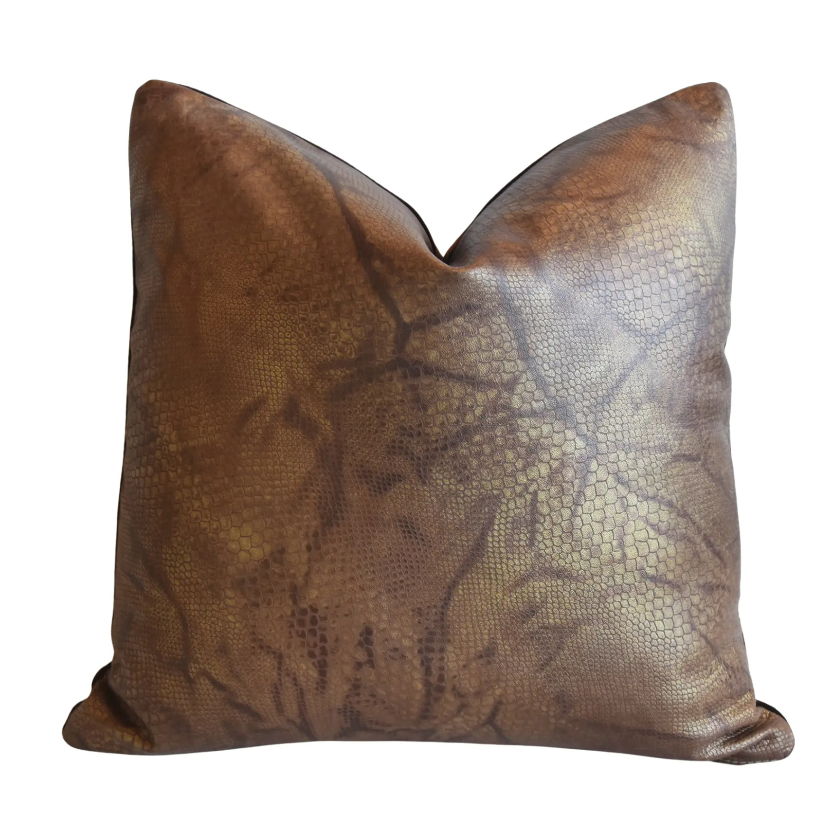 Leather Stamped Faux Snake Skin Pillow~P77718859