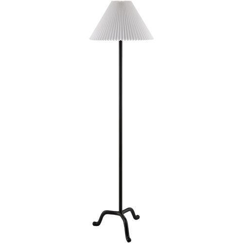 Vian Floor Lamp, White/Black