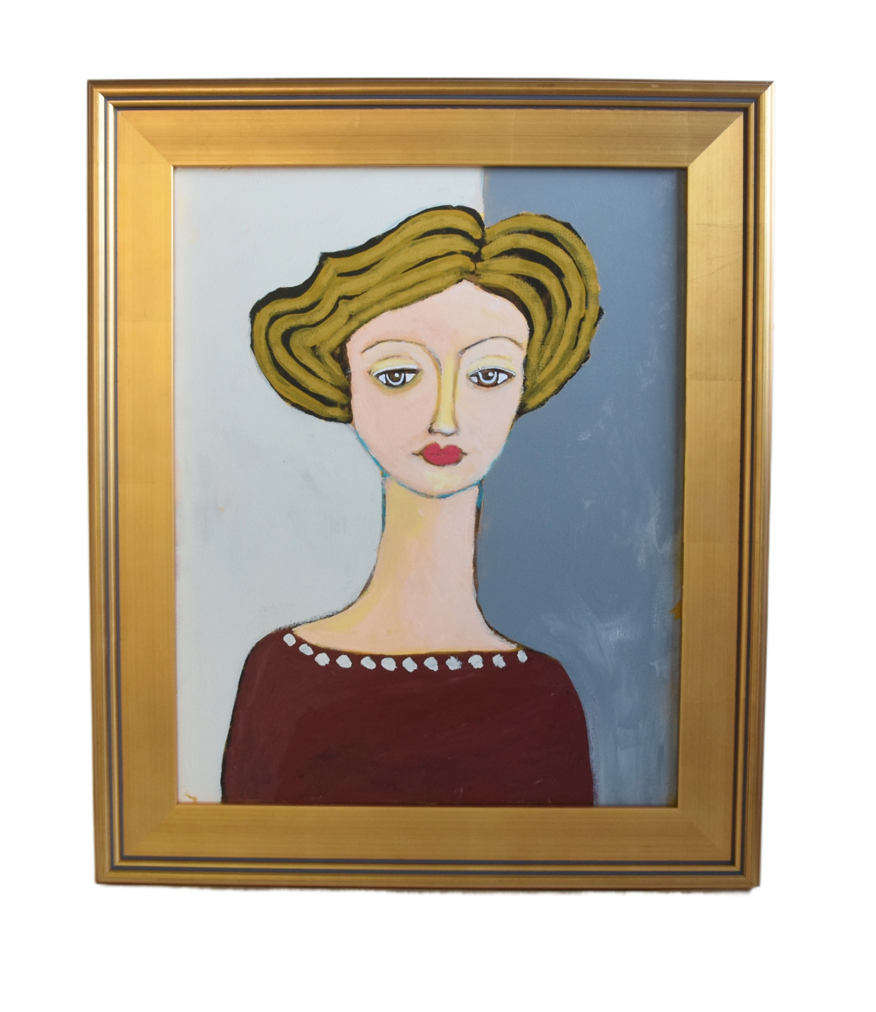 Elegant French Woman Portrait Painting~P77689811