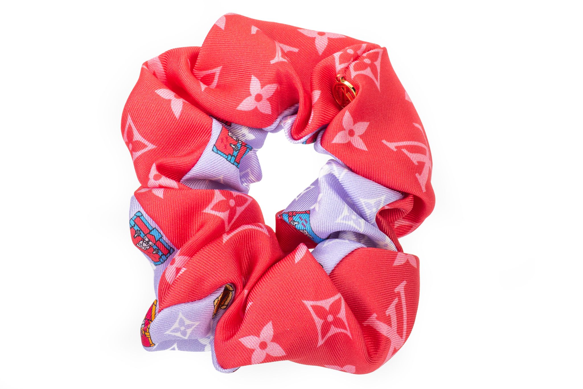 Vuitton BNIB SM Silk Bicolor Scrunchie Vuitton BNIB SM Silk Bicolor Scrunchie~P77661184